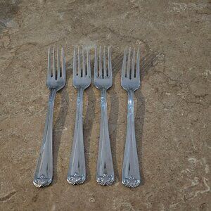 Lot of 4 Gorham WINFIELD Salad Forks 6 7/8" Glossy 18/8 Stainless Flatware
